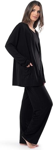 Fruit of the Loom womens Breathable Tank Top, Pant, and Cardigan Sleep Set in Saudi Arabia