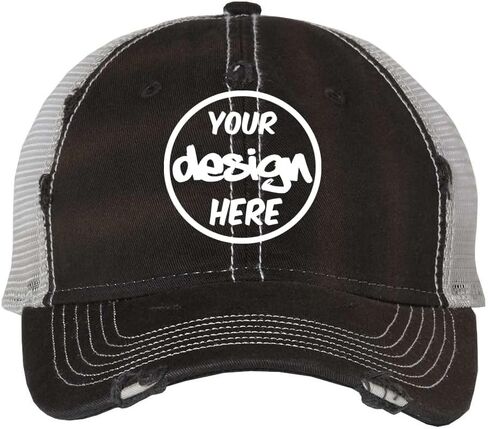 INK STITCH 3150 Unisex Custom Embroidery Add Logo Texts Bounty Drity Washed Mesh Baseball Caps in Kuwait