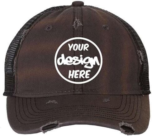 INK STITCH 3150 Unisex Custom Embroidery Add Logo Texts Bounty Drity Washed Mesh Baseball Caps in Kuwait