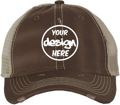 INK STITCH 3150 Unisex Custom Embroidery Add Logo Texts Bounty Drity Washed Mesh Baseball Caps in Kuwait