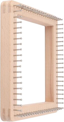 تينازا نول الحياكة، لوح حياكة خشبي، لوح كروشيه، أداة حياكة مربعة صغيرة مع خطافات لنسج حصيرة الشعر، جورب بطانية، 3.9 بوصة × 3.9 بوصة (صغير) in Kuwait