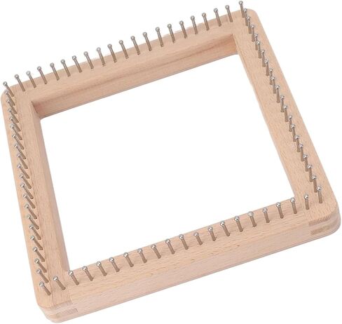 تينازا نول الحياكة، لوح حياكة خشبي، لوح كروشيه، أداة حياكة مربعة صغيرة مع خطافات لنسج حصيرة الشعر، جورب بطانية، 3.9 بوصة × 3.9 بوصة (صغير) in Kuwait