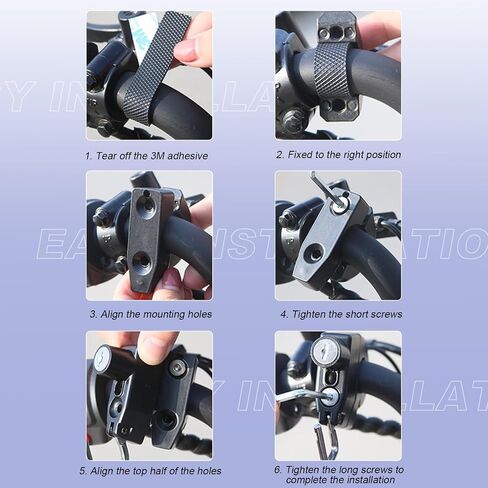 2 PCS Motorcycle Helmet Lock, Anti-Theft Security Aluminum Alloy Handlebar Locks with 2 Keys, Tamper-Proof Safety Helmet Holder Hook for Motorcycles ATVs Dirt Bikes Scooters (Lock+Cable) in Saudi Arabia