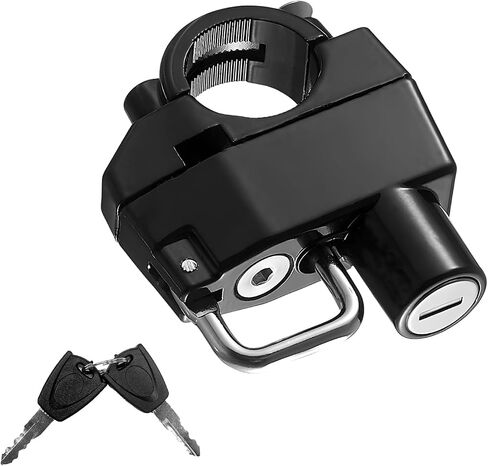 2 PCS Motorcycle Helmet Lock, Anti-Theft Security Aluminum Alloy Handlebar Locks with 2 Keys, Tamper-Proof Safety Helmet Holder Hook for Motorcycles ATVs Dirt Bikes Scooters (Lock+Cable) in Saudi Arabia