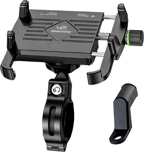 حامل هاتف Grand Pitstop Pike Mount ، صديق للهاتف ، صديق للدراجة النارية ، حامل الهاتف الخليوي المثبت على المقابض للدراجة ، الدوران 360 درجة ، حبل الهاتف الشامل للهواتف 4.5-7 بوصة أسود in Kuwait