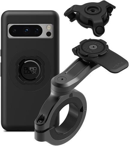ربع قفل دراجة نارية Handbar Mount Mount Pro - كبير مع الاهتزاز رطبة وحالة هاتف MAG لـ Pixel 8 Pro in Kuwait