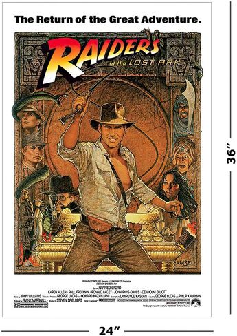 Steven Spielberg Classics # 2 - مجموعة ملصقات الأفلام (Jaws ، E.T. ، Raiders of the Lost Ark & Jurassic Park) (مقاس 24 × 36 ") in Saudi Arabia