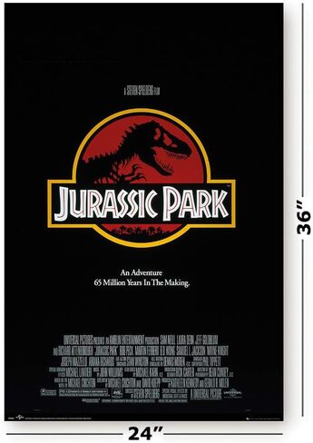 Steven Spielberg Classics # 2 - مجموعة ملصقات الأفلام (Jaws ، E.T. ، Raiders of the Lost Ark & Jurassic Park) (مقاس 24 × 36 ") in Saudi Arabia