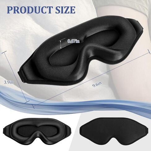 3D Deep Contoured Zero Pressure Sleep Eye Mask للرجال والنساء ، معصوب العينين مع حزام قابل للتعديل للسفر ، المنزل ، قيلولة (وردي) in Kuwait