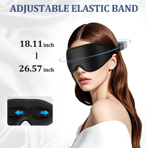 3D Deep Contoured Zero Pressure Sleep Eye Mask للرجال والنساء ، معصوب العينين مع حزام قابل للتعديل للسفر ، المنزل ، قيلولة (وردي) in Kuwait