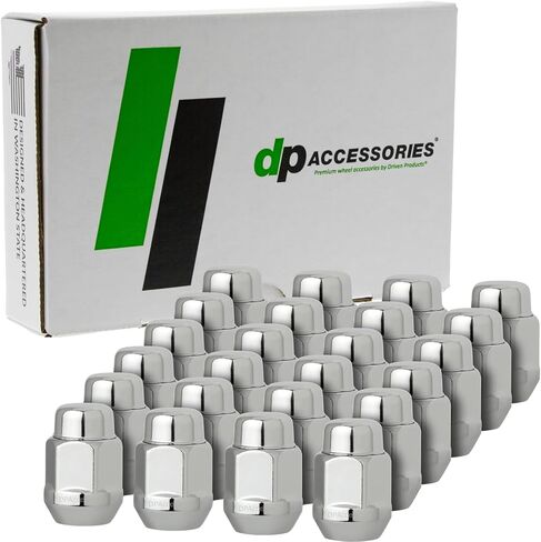 DPAccessories Black M12x1.25 Lug Nuts - Closed End Bulge Acorn - 21mm (13/16") Hex - 1.4" Tall - Set of 24 - LCB3C5HE2BK04024 in Saudi Arabia
