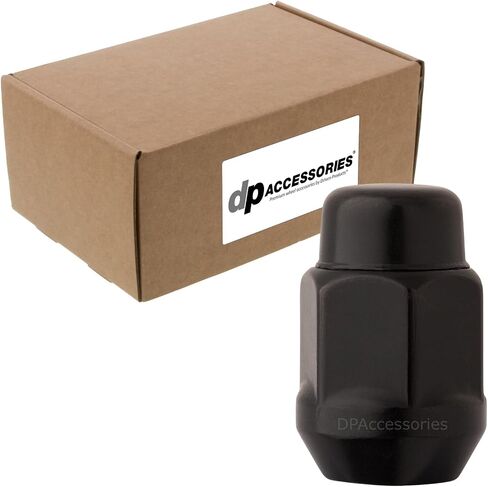 DPAccessories Black M12x1.25 Lug Nuts - Closed End Bulge Acorn - 21mm (13/16") Hex - 1.4" Tall - Set of 24 - LCB3C5HE2BK04024 in Saudi Arabia