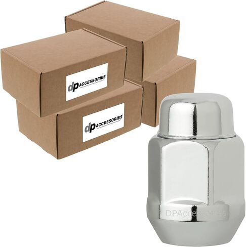 DPAccessories Black M12x1.25 Lug Nuts - Closed End Bulge Acorn - 21mm (13/16") Hex - 1.4" Tall - Set of 24 - LCB3C5HE2BK04024 in Saudi Arabia