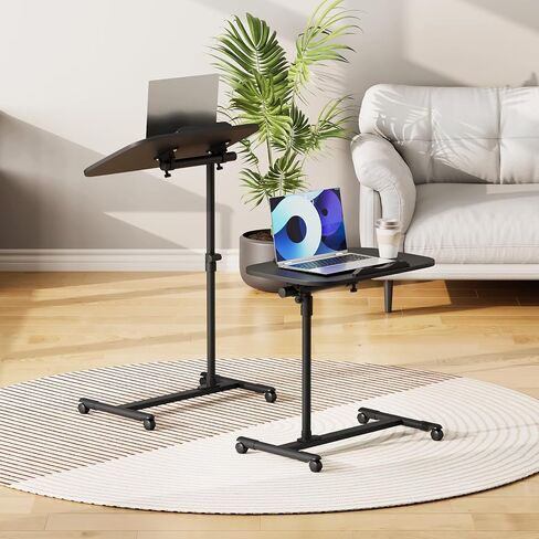 Athena Collection Height Admable Rolling Desk Mobile Portable CART CART STAME SIT STAND DASK COMPORT TABER in Kuwait