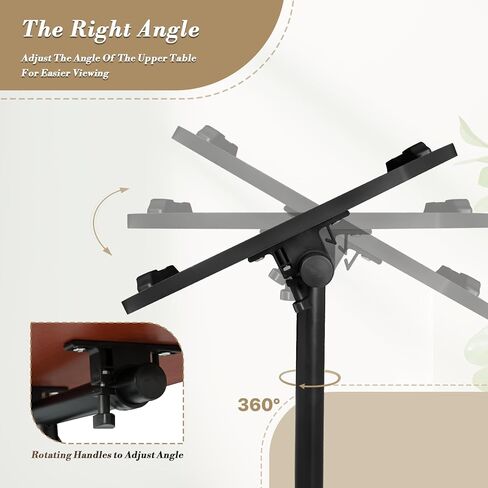 Athena Collection Height Admable Rolling Desk Mobile Portable CART CART STAME SIT STAND DASK COMPORT TABER in Kuwait