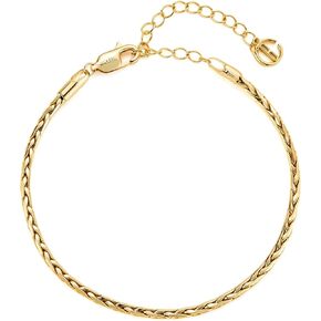 Cicy Bell 18K أساور مطلية بالذهب للنساء العصرية اللامعة النجمة المربعة النجمة المربعة المربعة الخيزران كبح الأفعى. in Kuwait