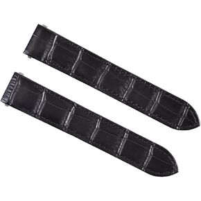 Ewatchparts 19mm Leather Watch Band Strap Compatible With Cartier Roadster 3312 Quick Release Black in Kuwait