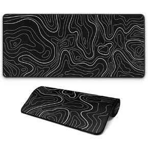 Japanese Forest Full Moon Gaming Mouse Pad with Non-Slip Rubber Base, Large Anime Mousepad with Stitched Edges, Long Keyboard Mat for Home and Office, 31.5 x 11.8 inches in Kuwait