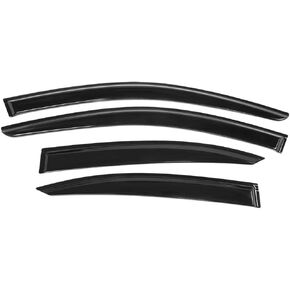 IKON MOTORSPORTS Tape on Window Visors Compatible with 2006-2013 Lexus IS250 IS350 & 2008-2014 is F, Dark Smoke Slim Style Acrylic Car Rain Guards Window Wind Deflector Shade in Saudi Arabia