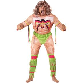 أزياء Morph Ultimate Warrior ، أزياء WWE للبالغين ، أزياء المصارعة البالغة ، أزياء الهالوين للرجال in Saudi Arabia