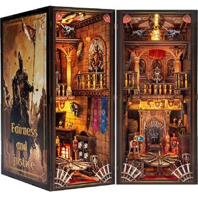 مجموعة Book Nook Kit، مجموعة مصغرة ثلاثية الأبعاد DIY مع ضوء LED، هدية حرفية مثالية للبالغين والمراهقين، ديكور جميل لرف الكتب لأعياد الميلاد، والهالوين، وعيد الميلاد. in Kuwait