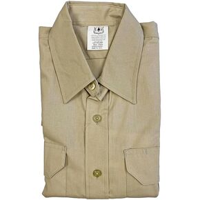 Men's Official US Forest Service Work Shirt Khaki Green Short Sleeve Size Medium Long in Saudi Arabia