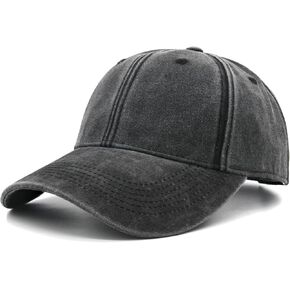Oversized Baseball Hats for Men Big Heads, Adjustable Washed Cotton XL Plain Baseball Cap in Kuwait