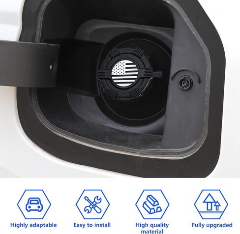 Capless Gas Cap Water & Dust Cover Compatible With FORD BRONCO/GMC/Chevrolet/Buick/Cadillac Accessories Cap & Shield Tethered Capless Gas Cap Fuel Filler Nozzle Cover 2.3 Inch,Flag in Saudi Arabia
