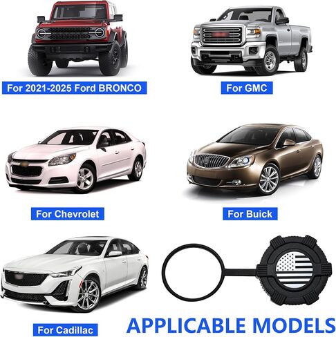 Capless Gas Cap Water & Dust Cover Compatible With FORD BRONCO/GMC/Chevrolet/Buick/Cadillac Accessories Cap & Shield Tethered Capless Gas Cap Fuel Filler Nozzle Cover 2.3 Inch,Flag in Saudi Arabia