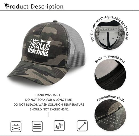 Jesus My Everything Caps Running Cap AllBlack Hat for Men Gifts for Mom Outdoor Caps in Saudi Arabia