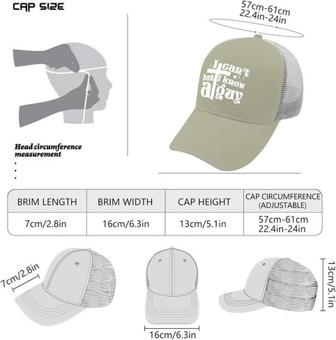 I Can't But I Know A Guy Caps Mesh Hat Apricot Hiking Hat Gifts for Her Outdoor Cap in Saudi Arabia