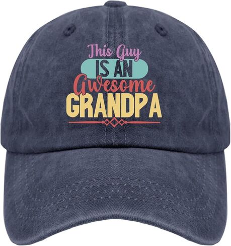 This Guy is an Awesome Grandpa Golf Hat Outdoor Hat Pigment Black Trucker Hats Gifts for Son Golf Hat in Saudi Arabia