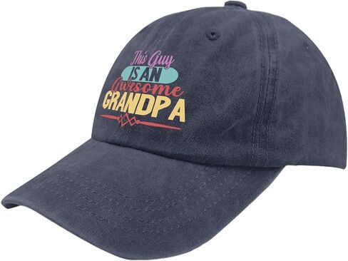 This Guy is an Awesome Grandpa Golf Hat Outdoor Hat Pigment Black Trucker Hats Gifts for Son Golf Hat in Saudi Arabia