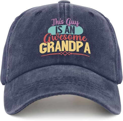 This Guy is an Awesome Grandpa Golf Hat Outdoor Hat Pigment Black Trucker Hats Gifts for Son Golf Hat in Saudi Arabia