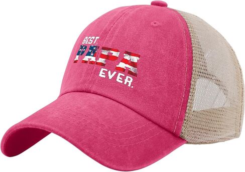 Best Papa Ever Caps Fishing Hats Rose Red02 Fishing Hat Gifts for Girlfriends Cycling Hats in Saudi Arabia