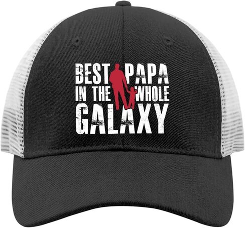 Best Papa in The Whole Galaxy Baseball Cap Men Cap AllBlack Trucker Hats Gifts for Boyfriends Beach Caps in Saudi Arabia