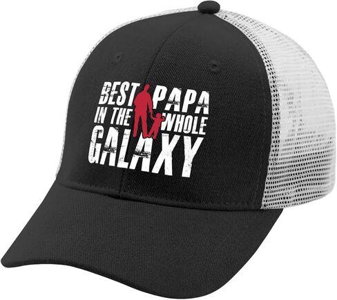 Best Papa in The Whole Galaxy Baseball Cap Men Cap AllBlack Trucker Hats Gifts for Boyfriends Beach Caps in Saudi Arabia