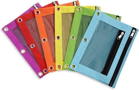 Blue Summit Supplies Pencil Pouches, Bulk Pencil Pouch 12 Pack in Assorted Colors for Storing School Supplies, Writing Utensils, and more, Cloth Zipper Pouches for 3 Ring Binders, 12 Count in Saudi Arabia