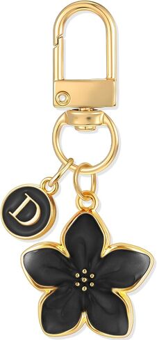 XGALBLA Cute Flower Initial Letter Keychain for Women, Flower Charms, Bag & Purse Charms for Handbags & Backpacks Accessories in Saudi Arabia