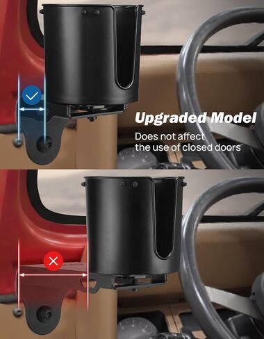 JOYTUTUS Upgrade Cup Holder, Windshield Mounted Metal Cup Holder Interior Accessories Compatible with 76-87 Wrangler CJ5 CJ7 in Saudi Arabia