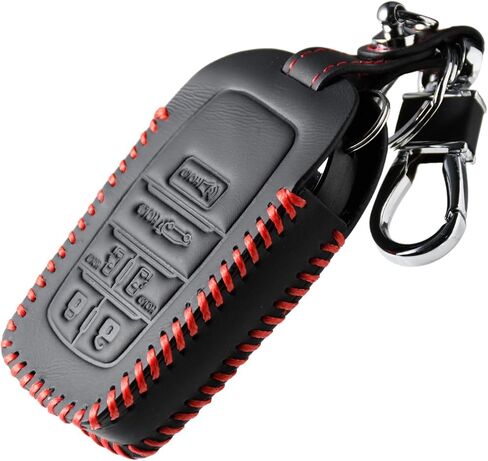 Zorratin Handmade Stitching Leather Key Cover for Toyota Sienna 6 Buttons Key Fob Remote 2021 2022 2023 2024 2025 in Saudi Arabia