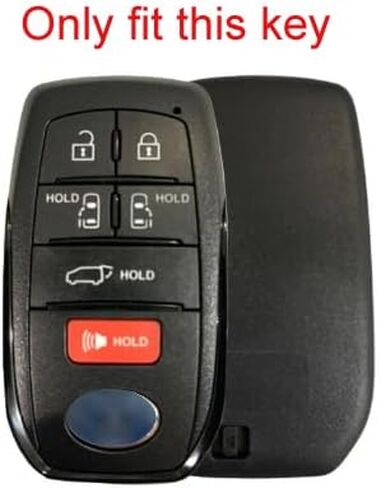 Zorratin Handmade Stitching Leather Key Cover for Toyota Sienna 6 Buttons Key Fob Remote 2021 2022 2023 2024 2025 in Saudi Arabia
