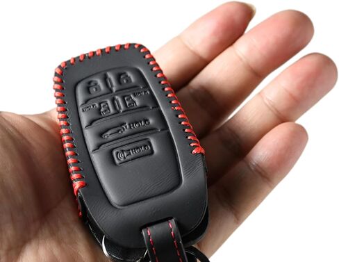 Zorratin Handmade Stitching Leather Key Cover for Toyota Sienna 6 Buttons Key Fob Remote 2021 2022 2023 2024 2025 in Saudi Arabia