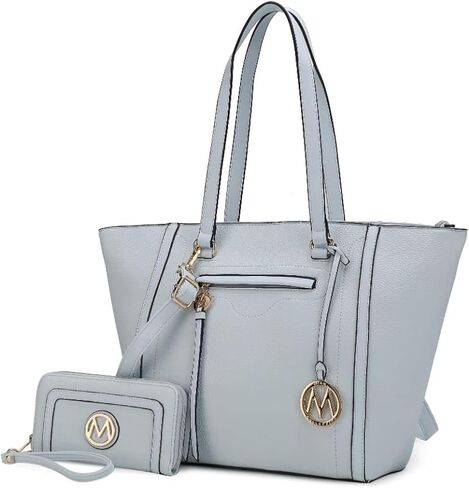 MKF Crossbody Tote Bag for Women & Wristlet Purse Set – PU Leather Top-Handle Satchel Shoulder Handbag in Saudi Arabia