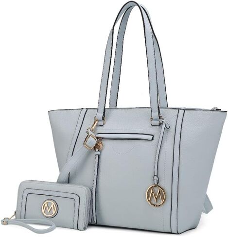 MKF Crossbody Tote Bag for Women & Wristlet Purse Set – PU Leather Top-Handle Satchel Shoulder Handbag in Saudi Arabia