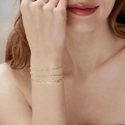 Cicy Bell 18K أساور مطلية بالذهب للنساء العصرية اللامعة النجمة المربعة النجمة المربعة المربعة الخيزران كبح الأفعى. in Kuwait