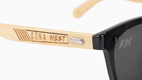 Polarized Sunglasses, UV400 Protection, Bamboo Arms, Mirrored Pink Lens, Men's and Women's, Eco-Friendly in Saudi Arabia