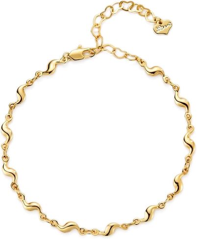 Cicy Bell 18K أساور مطلية بالذهب للنساء العصرية اللامعة النجمة المربعة النجمة المربعة المربعة الخيزران كبح الأفعى. in Kuwait