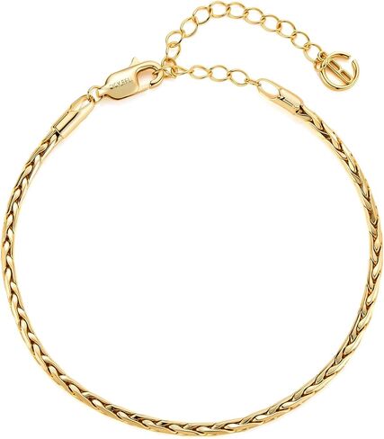 Cicy Bell 18K أساور مطلية بالذهب للنساء العصرية اللامعة النجمة المربعة النجمة المربعة المربعة الخيزران كبح الأفعى. in Saudi Arabia