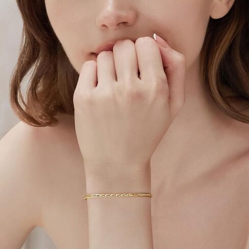 Cicy Bell 18K أساور مطلية بالذهب للنساء العصرية اللامعة النجمة المربعة النجمة المربعة المربعة الخيزران كبح الأفعى. in Saudi Arabia
